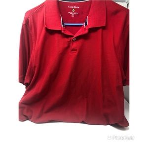 Red polo for men in Large